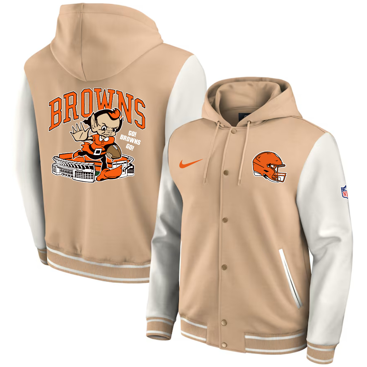 Men 2025 NFL Cleveland Browns jacket syle 3